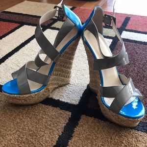 Grey wedge heel
